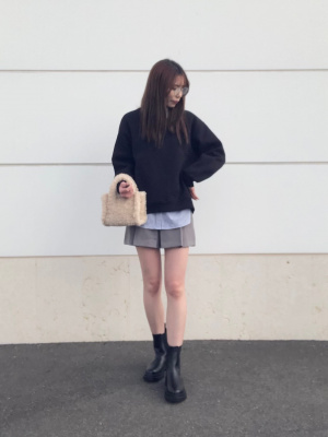 GU公式 | ヘビーウェイトスウェットオーバーサイズプルオーバー(長袖