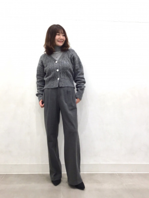 GU公式 | ビジューボタンケーブルカーディガン(長袖)