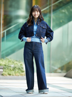 GU公式 | デニムクロップドジャケット