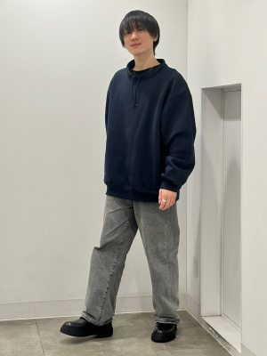 GU公式 | ヘビーウェイトスウェットスタンドカラープルオーバーNT+E