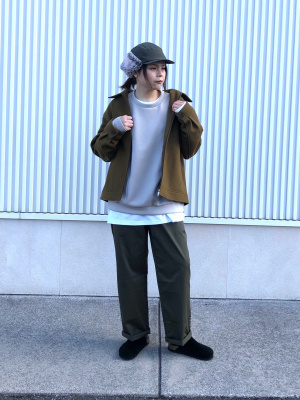 GU公式 | コージーメルトンジップアップブルゾン