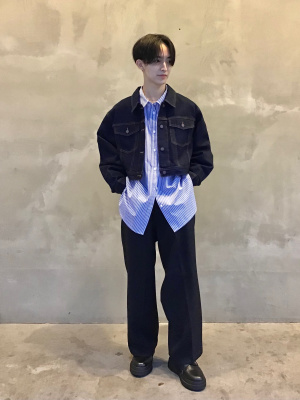   クロップド ユーティリティ デニムジャケット S クロップド ユーティリティ ジャケット | Maison Kitsuné