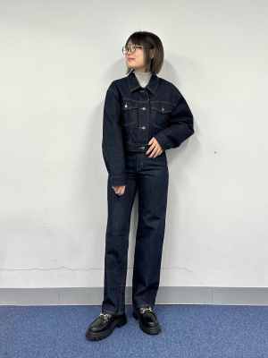   クロップド ユーティリティ デニムジャケット S GU公式 | デニムクロップドジャケット