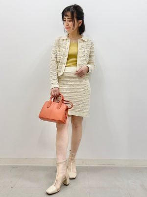 参考写真 GU公式 | ブークレニットミニスカート+E(セットアップ可能)