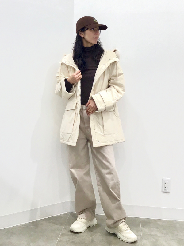 モッズコート 黒 青 リアルファー フード付き3way韓国ZARAユニクロGU