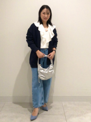 GU公式 | GIRLSデニムプルオンワイドパンツ