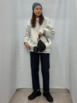 GU公式 | ヘビーウェイトスウェットスタンドカラープルオーバーNT+E