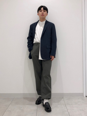 GU公式 | イージーケアバンドカラーシャツ(長袖)SW