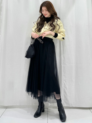 GU公式 | リブハイネックセーター(長袖)