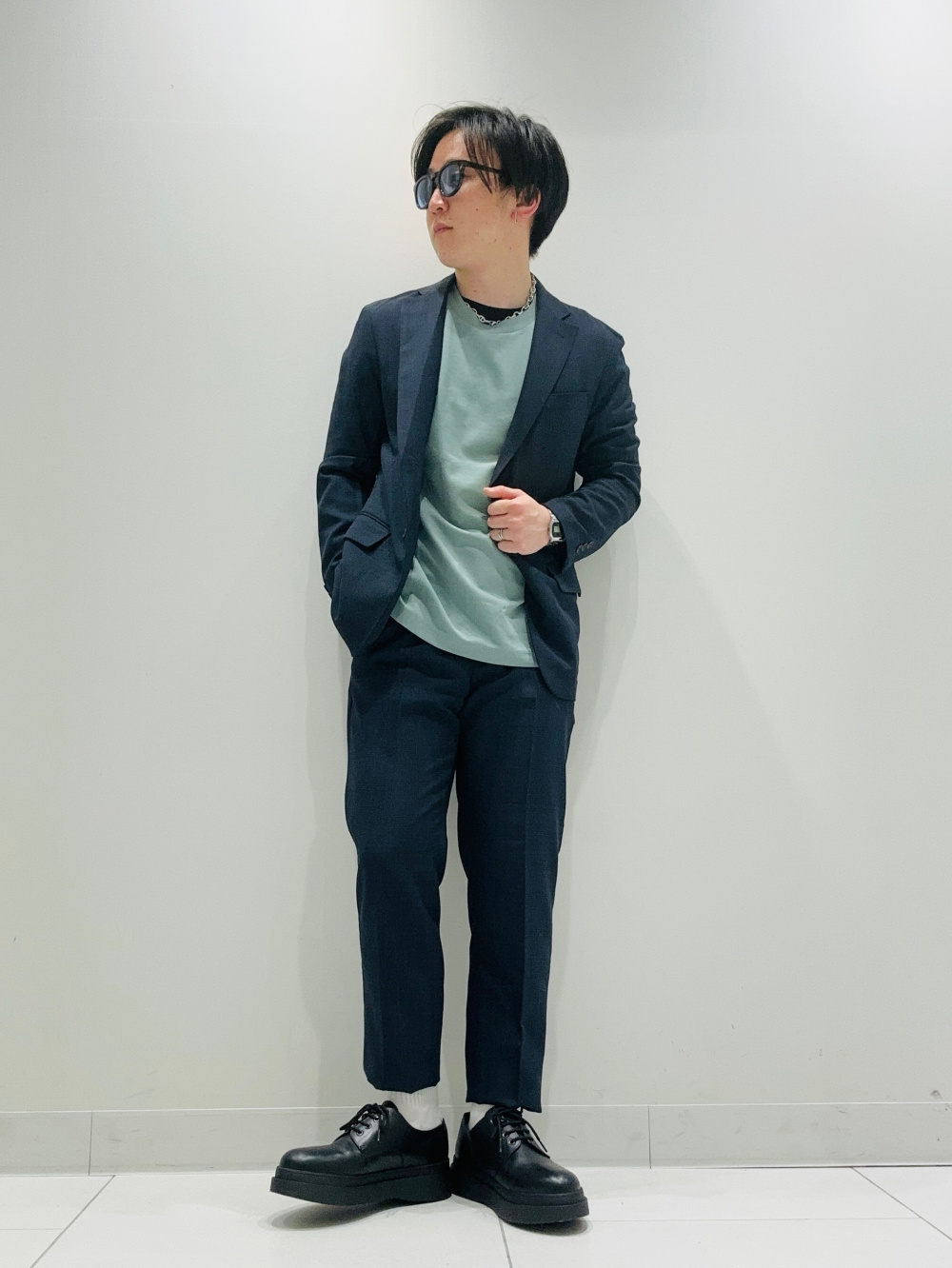 山水書法冊頁 GU公式 | ウォッシャブルテーラードジャケットZ