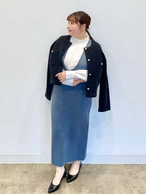 ツッチー　③ GU公式 | スタンドカラーブラウス(長袖)Z