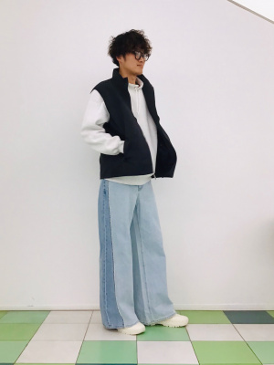 GU公式 | ヘビーウェイトスウェットスタンドカラープルオーバーNT+E