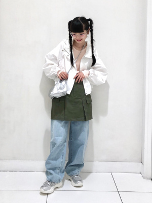 GU公式 | GIRLSクロップドコクーンブルゾン(長袖)JR