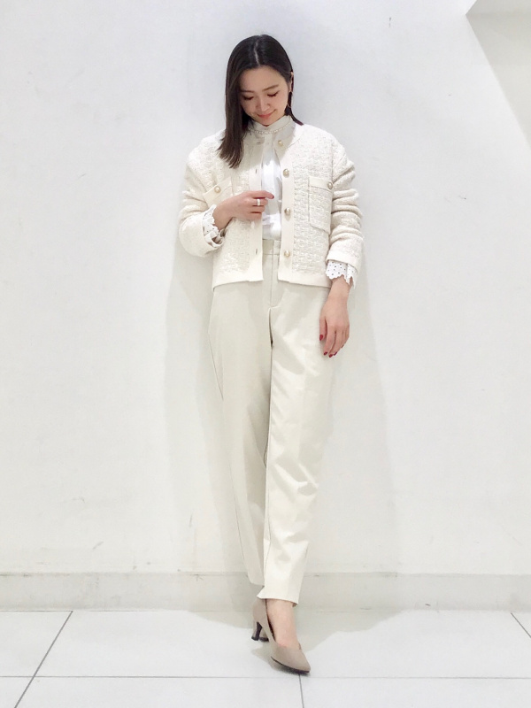 ウォッシャブルテーパードパンツZ+X(セットアップ可能)（レディース