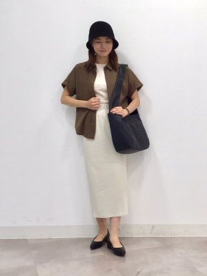 一閑張りバッグ⑤ GU公式 | レザータッチラウンドショルダーバッグ