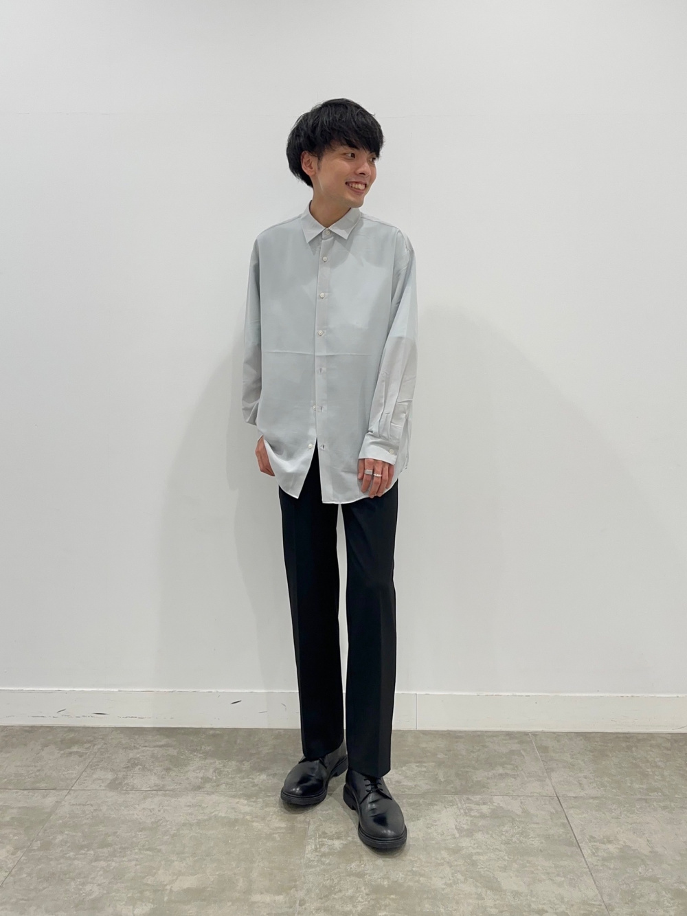 パヌさま専用 GU公式 | バンドカラーシャツ(長袖)SW