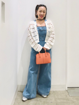 GU公式 | デニムサロペットワイドパンツ