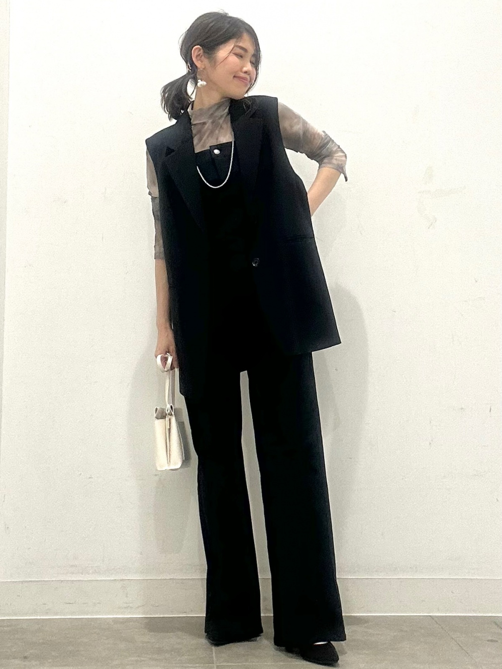 シアーコンビネーションニットカーディガン長袖 UNDERCOVER