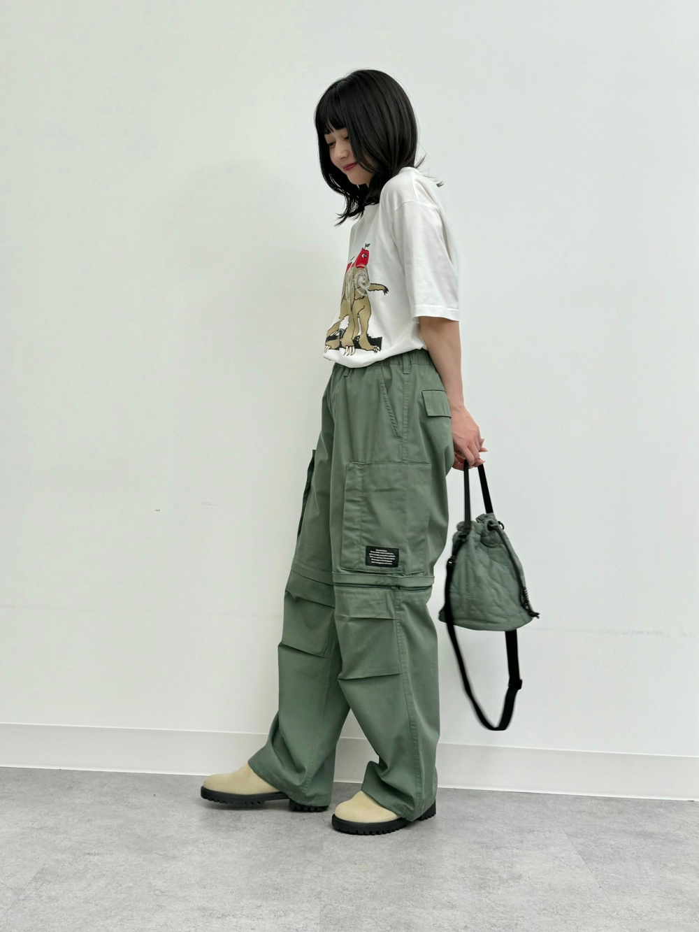 グラフィックT(5分袖) UNDERCOVER 1、デニムサロペットワイドパンツ