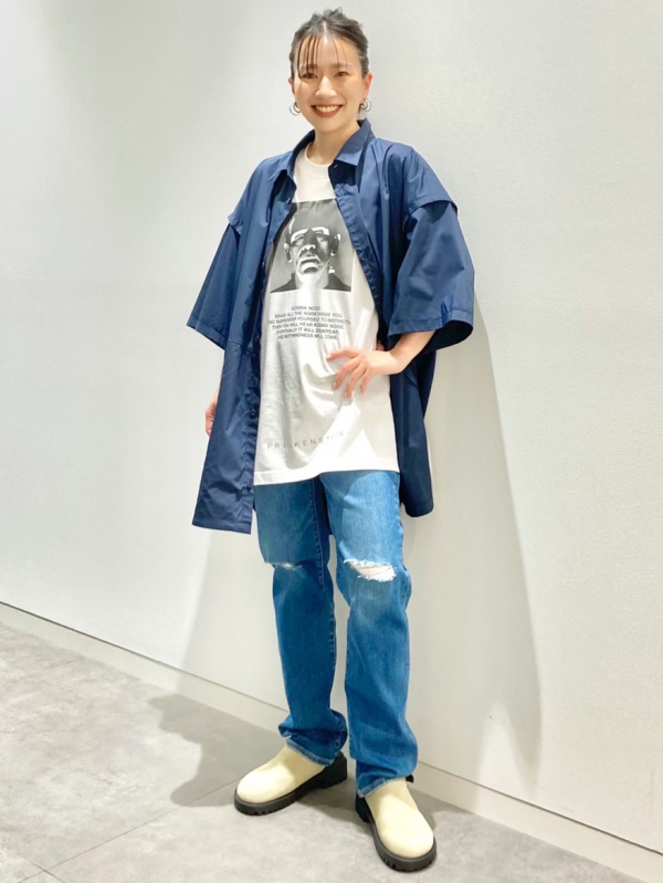 2WAYライダースジャケット UNDERCOVER、ジップポケットシャツ(5分袖