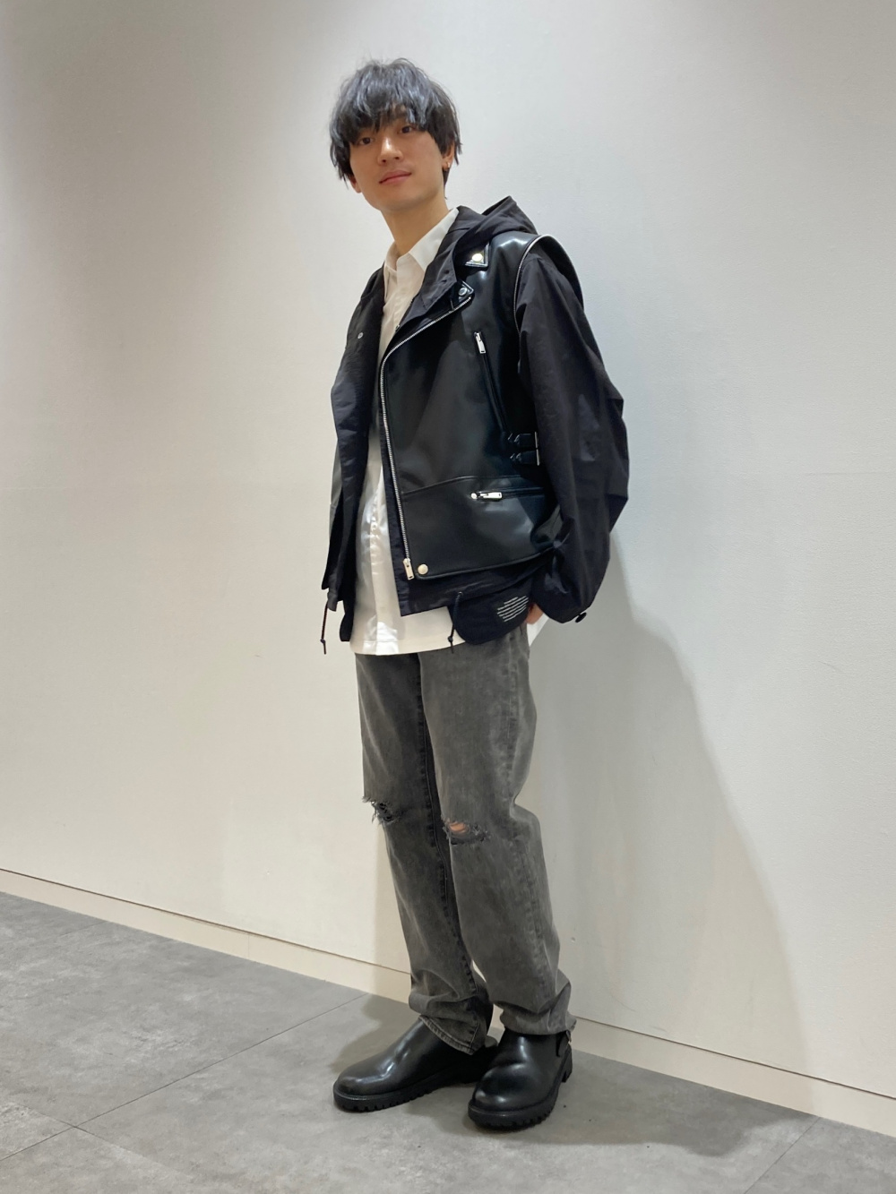 2WAYライダースジャケット UNDERCOVER、2WAYオーバーサイズモッズ