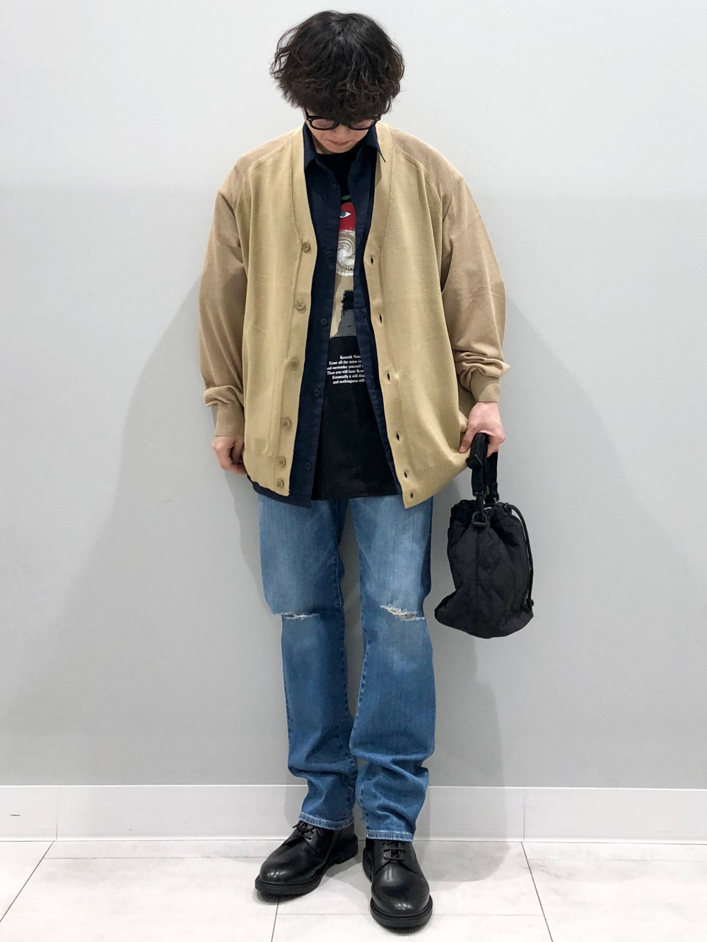 2着セット シアーコンビネーションニットカーディガン長袖 UNDERCOVER GU公式 | シアーコンビネーションニットカーディガン長袖 UNDERCOVER