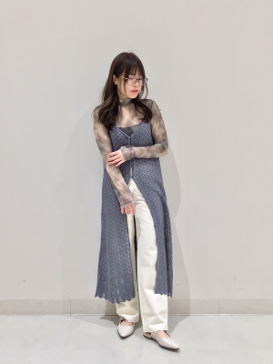 糖鎖　３０包 GU公式 | 透かし編みニットジレ+X