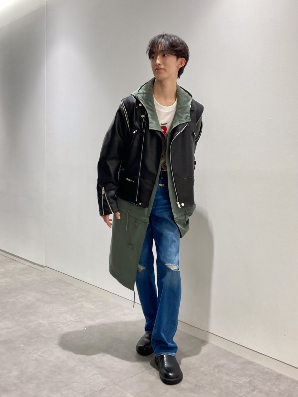 2WAYライダースジャケット UNDERCOVER（メンズ）の着用コーディネート
