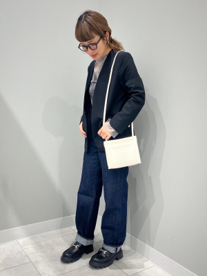 UNTITLED セットアップ ウォッシャブル ノーカラー ネイビー 近年 M UNTITLED セットアップ ウォッシャブル ノーカラー ネイビー