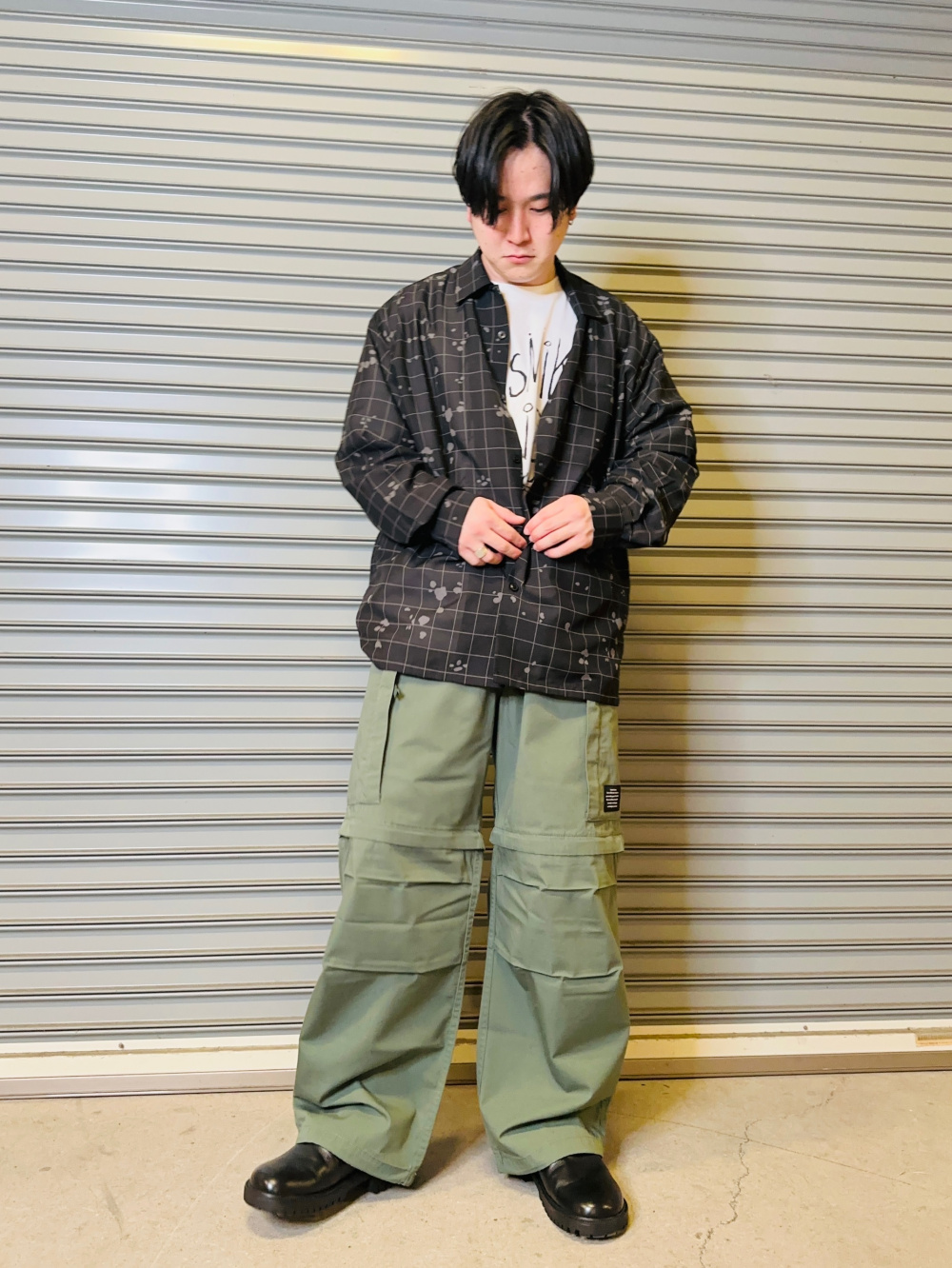 2WAYオーバーサイズモッズコート UNDERCOVER、グラフィックT(5分袖