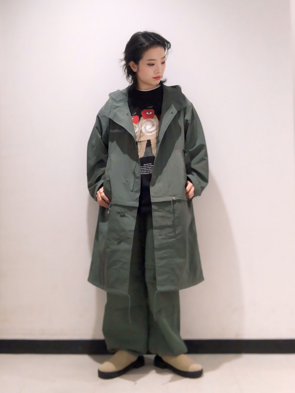 2WAYオーバーサイズモッズコート UNDERCOVER、スリムダメージ