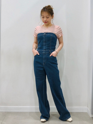 【新品未使用・未開封】GU ベアトップサロペットパンツ 3XL 68 Blue 新品未使用・完売】GU ベアトップサロペットパンツ XL 68 Blue