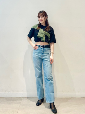 GU公式 | ウエストドローストリングT(5分袖)