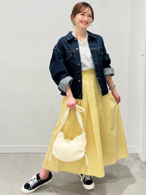 GU公式 | ドライポンチクルーネックT(5分袖)(ボーダー)