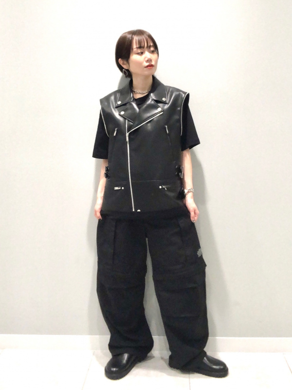 2WAYライダースジャケット UNDERCOVER、ジップポケットシャツ(5分袖