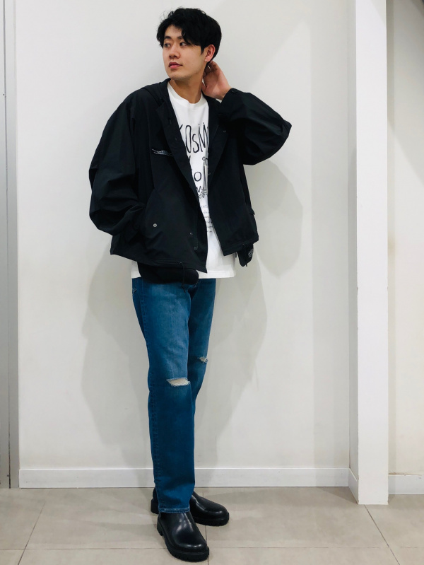 2WAYオーバーサイズモッズコート UNDERCOVER(メンズ)の着用 2WAYオーバーサイズモッズコート UNDERCOVER(メンズ)の着用