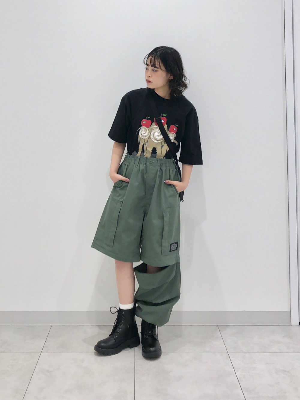 2WAYオーバーサイズモッズコート UNDERCOVER、グラフィックT(5分袖