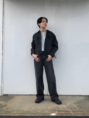 GU ダークネイビー XL セットアップ GU公式 | ウォッシャブルテーパードパンツZ+X(セットアップ可能)