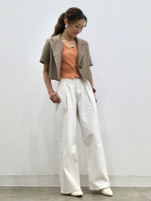 GU公式 | テクスチャークロップドカーディガン(半袖)