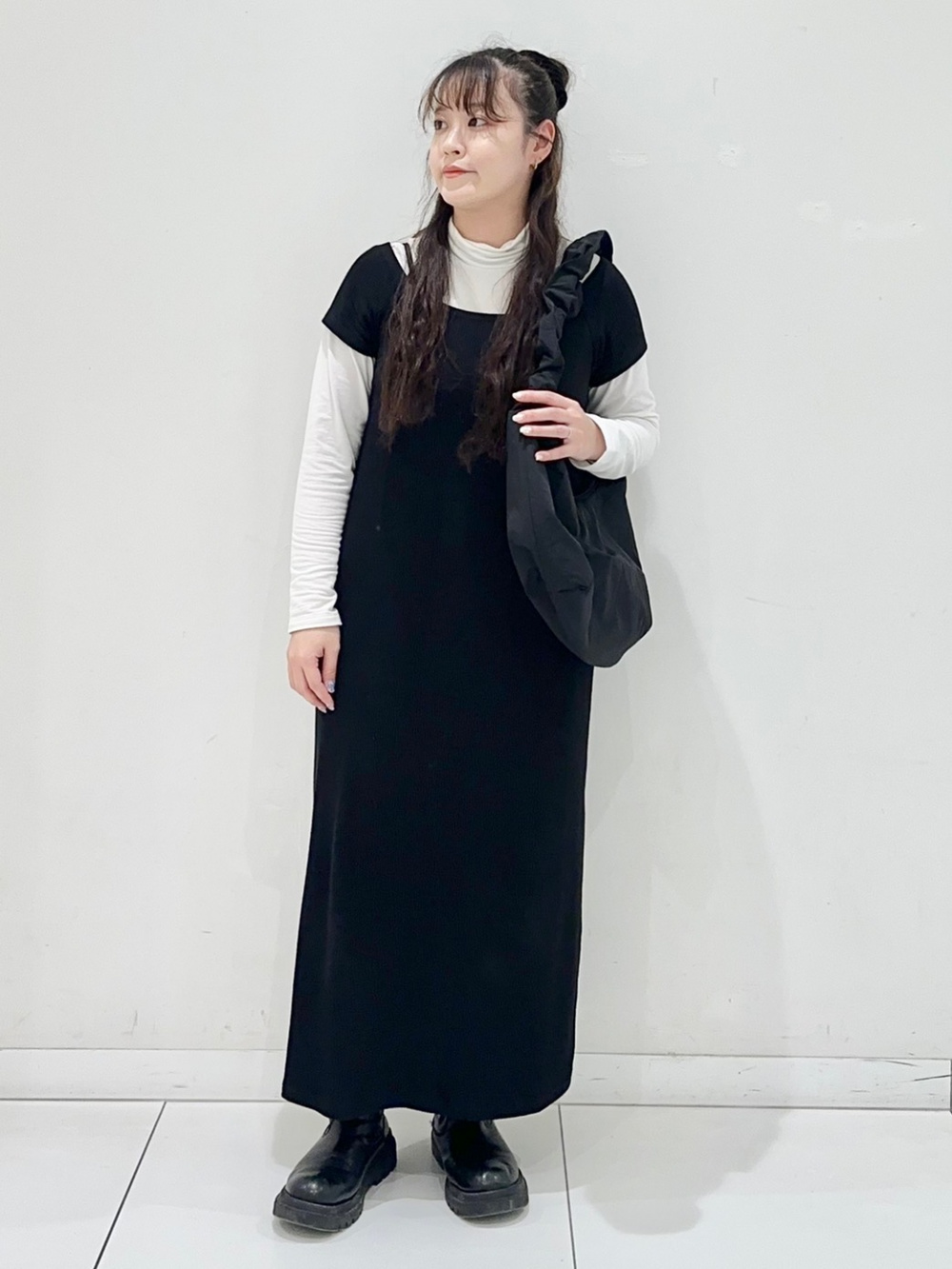 GU 危なっかしい ブラック カーディガン リブ編み 