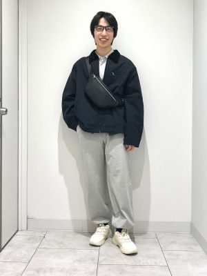 【専用】GU コットンワークジャケットL ダークグレー デトロイト型 GU公式 | コットンワークジャケットNT+E(セットアップ可能)
