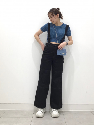 GU公式 | サスペンダー付きワイドパンツ+E