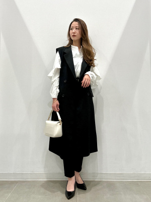 新500円対応済み新品メック5台セット GU公式 | ラッフルスリーブブラウス(長袖)(UVカット機能付き)