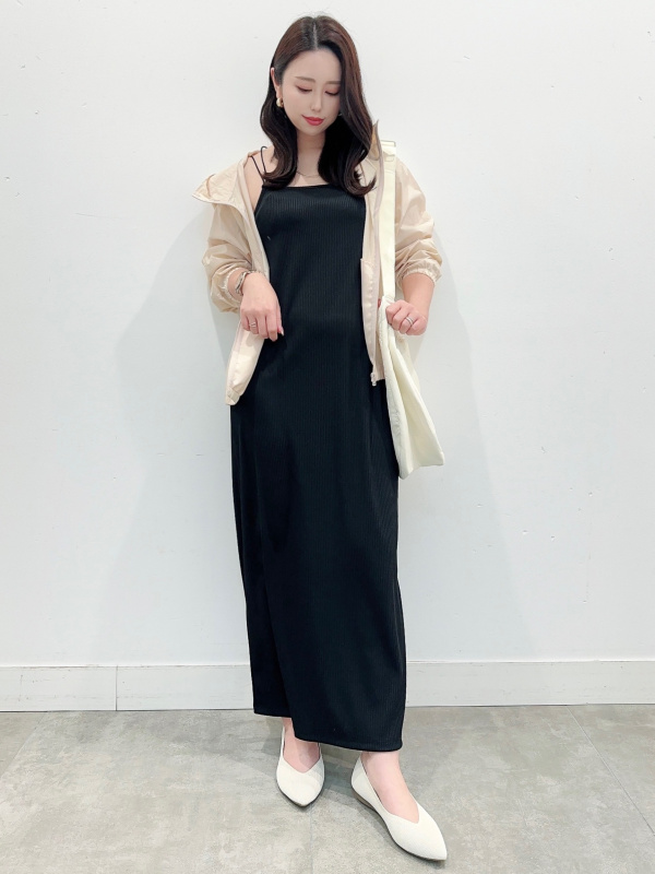 ニットクロップドタンクトップ(ボーダー)、コクーンジョガープルオン