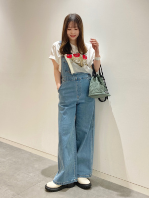 その他 pipipi その他 pipipi GU公式 | デニムサロペットワイドパンツ