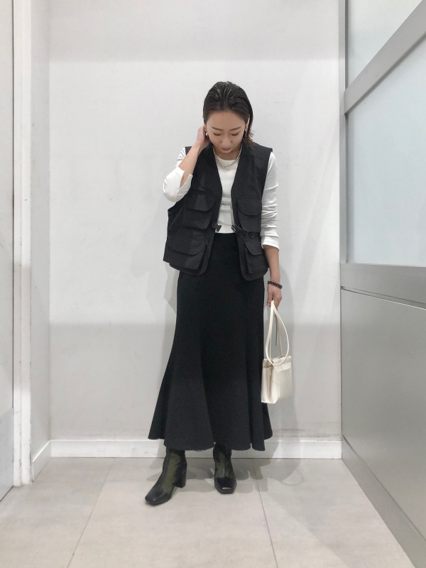 カットソーマーメイドロングスカートZ+E（レディース）の着用