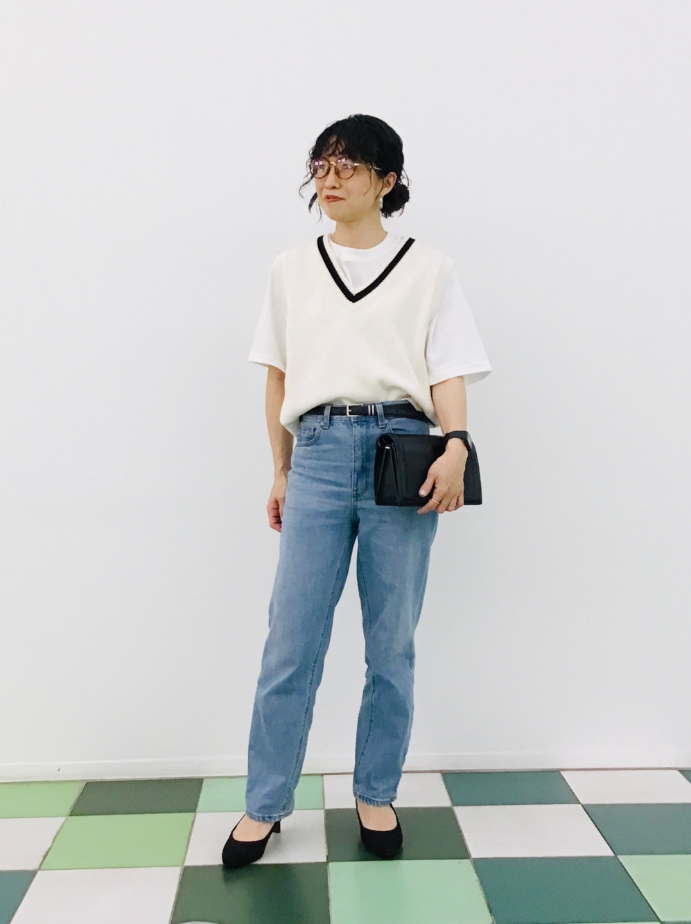 ダブルポケットニットジャケット、シャイニーナロースカートZ+E
