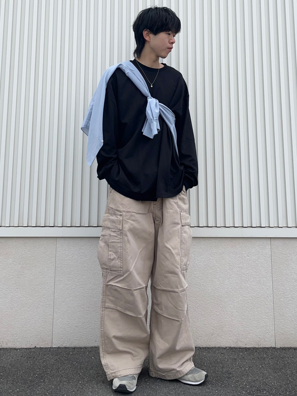 airyfit 裏起毛 セミワイド カーゴパンツ