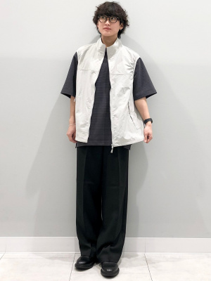 CAT ジップアップ ベスト GU公式 | ナイロンジップアップベスト(セットアップ可能)