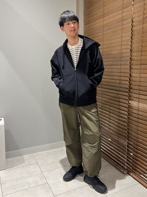 GU公式 | ライトスウェットオーバーサイズT(長袖)(ボーダー)